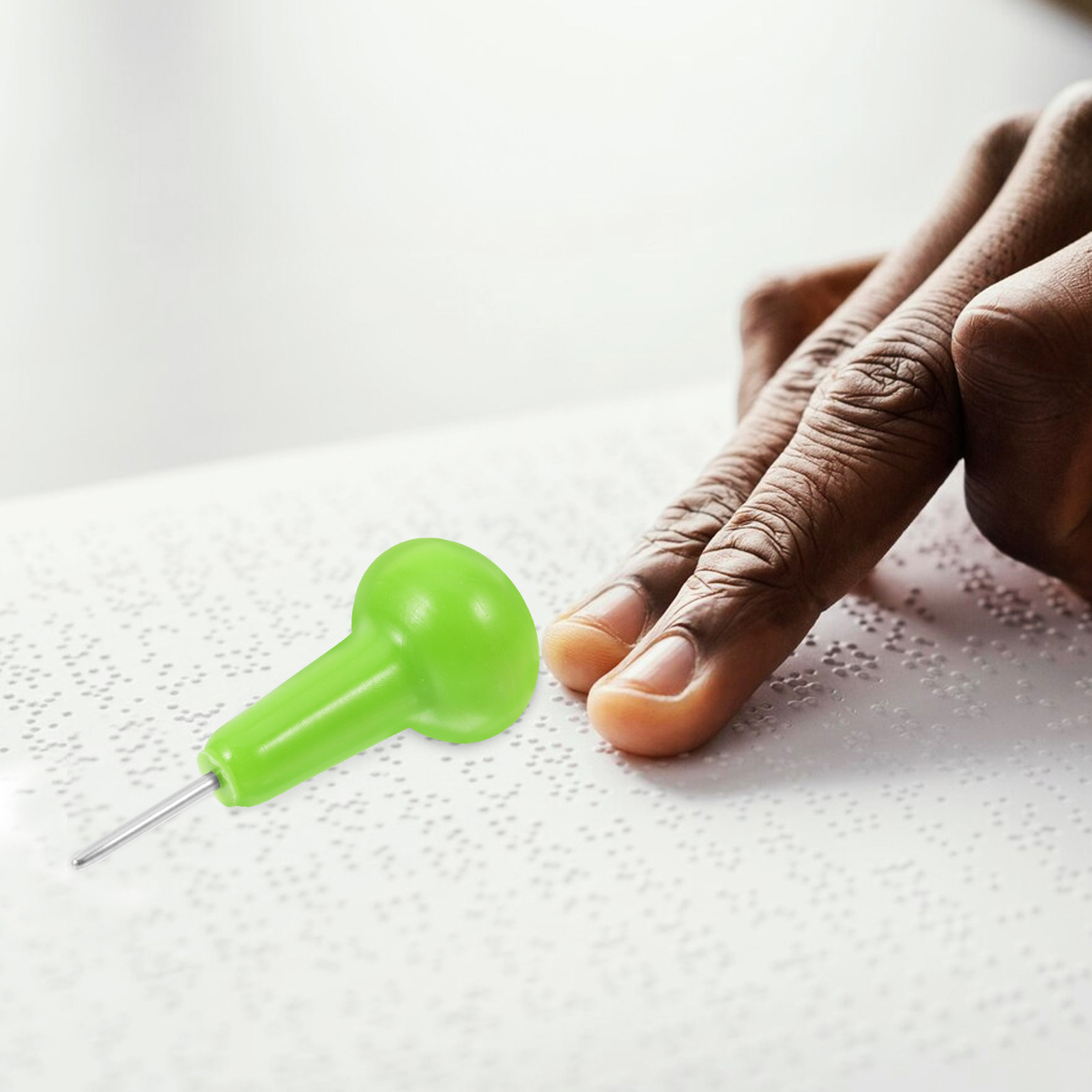 Writing Tools - Penna per scrittura in braille verde,