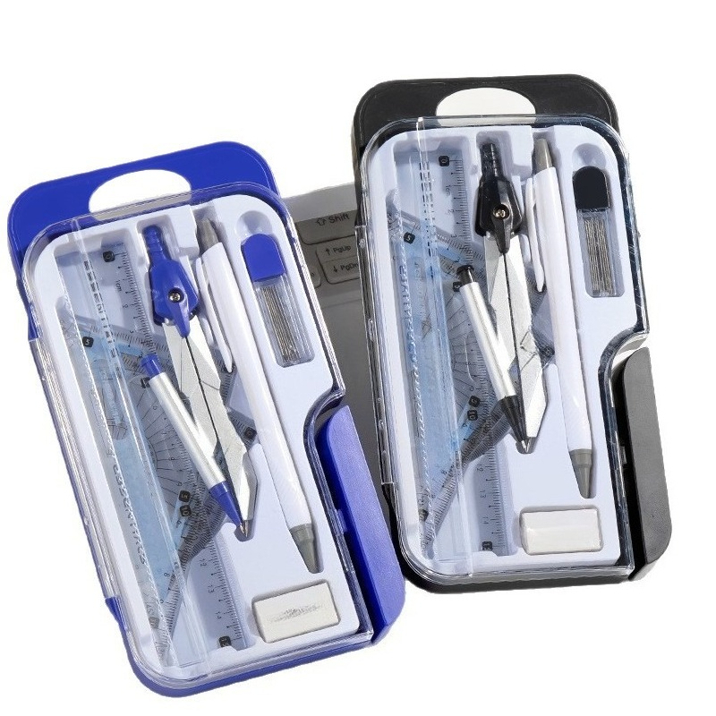 Math Geometry Set With Compass - Set di geometria matematica da 9