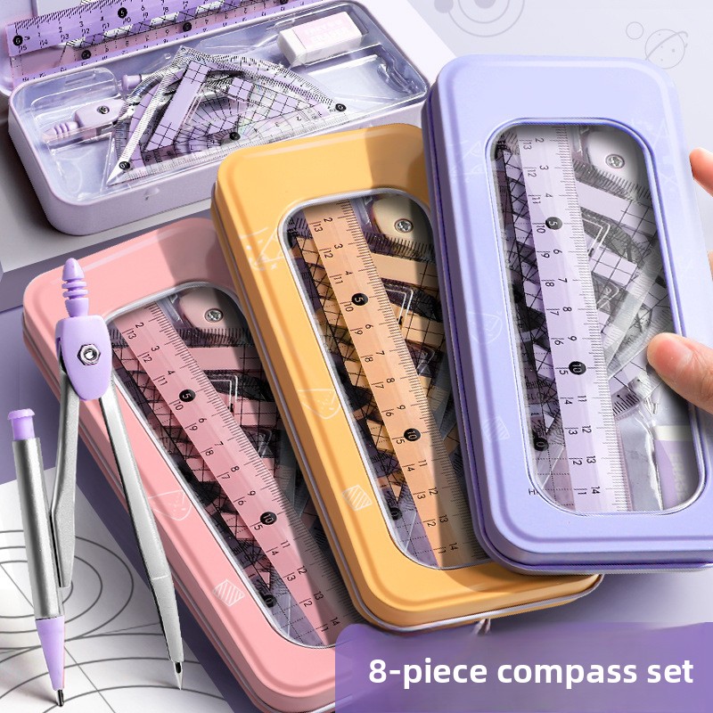 Set di 8 strumenti geometrici  - Math Geometry Set With Compass recensione e prezzo