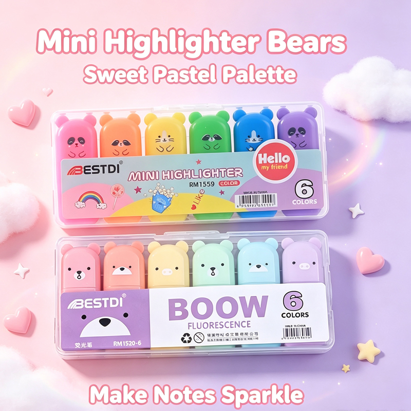 Set di evidenziatori a forma d - Pastel Highlighter Set Double Ended recensione e prezzo